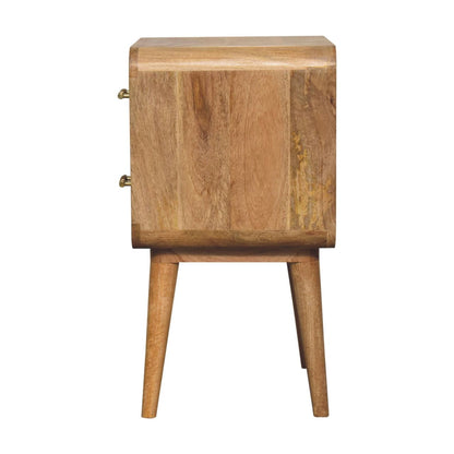 Cote Furniture | Ridged Bedside Table - Oak Bedside Tables IN3718