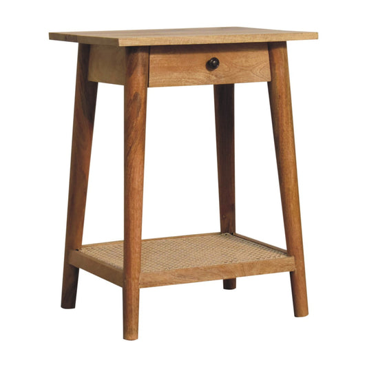 Cote Furniture | Ratten Side Table - Oak  Side Tables IN3721