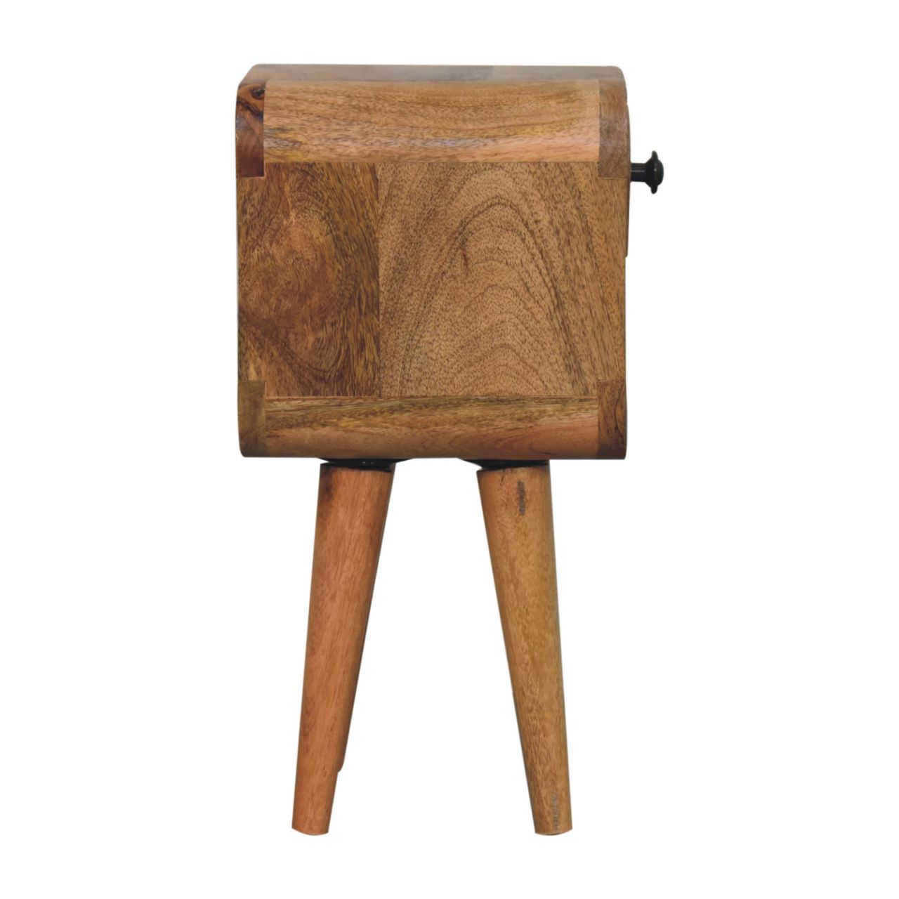 Cote Furniture | Compact Curve Lower Bedside Table - Oak  Ultra-Compact, Bedside Tables IN3909