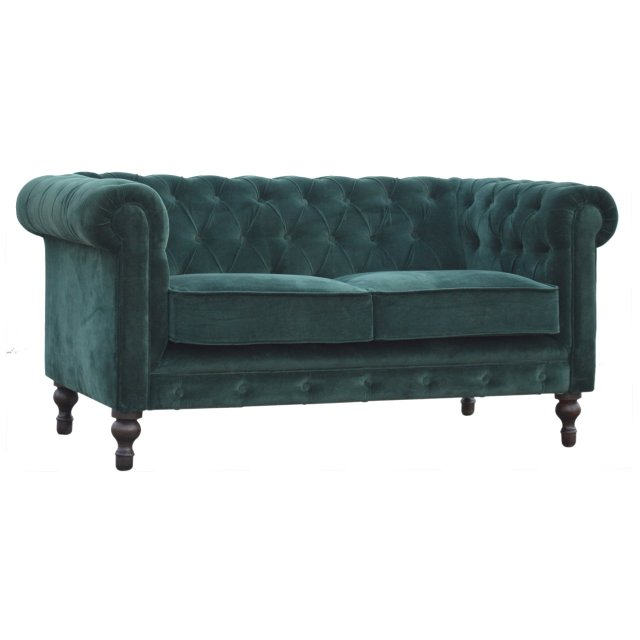 Cote Furniture | Velvet Chesterfield 2 Seater Sofa - Emerald Green  Sofas, Sofas & Seating IN816