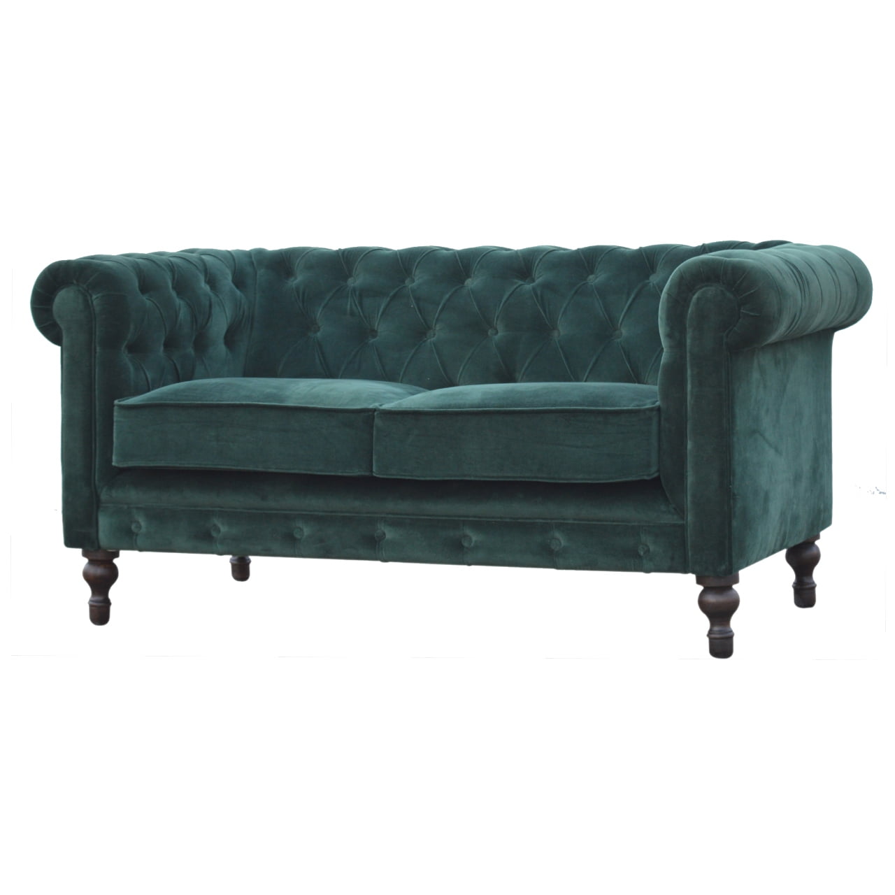 Cote Furniture | Velvet Chesterfield 2 Seater Sofa - Emerald Green  Sofas, Sofas & Seating IN816