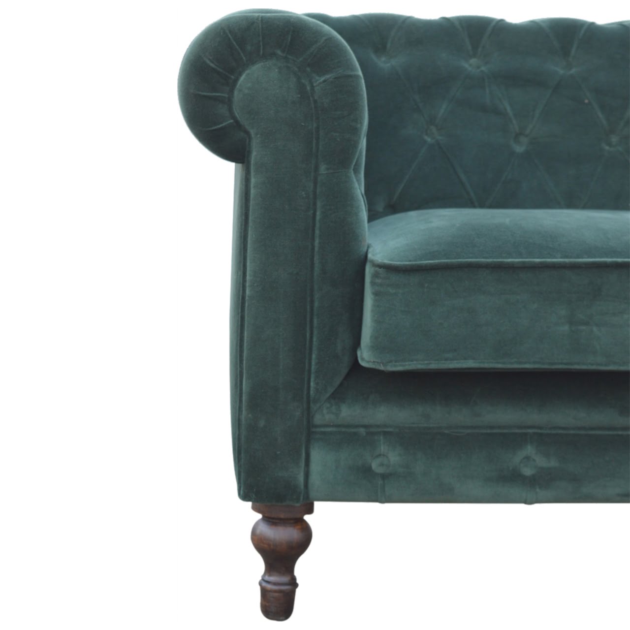 Cote Furniture | Velvet Chesterfield 2 Seater Sofa - Emerald Green  Sofas, Sofas & Seating IN816