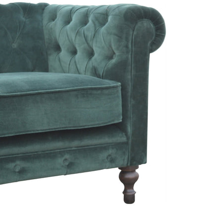 Cote Furniture | Velvet Chesterfield 2 Seater Sofa - Emerald Green  Sofas, Sofas & Seating IN816