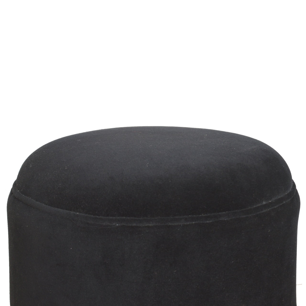 Cote Furniture | Velvet Nordic Style Footstool - Black  Footstools IN819