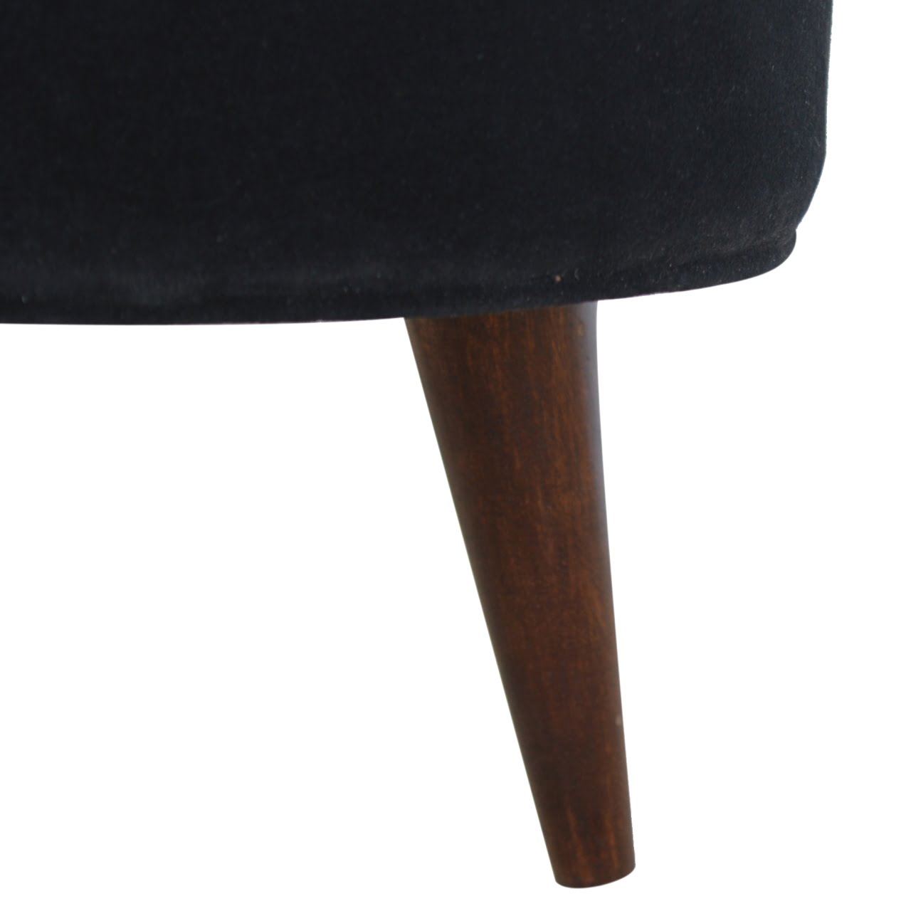 Cote Furniture | Velvet Nordic Style Footstool - Black  Footstools IN819