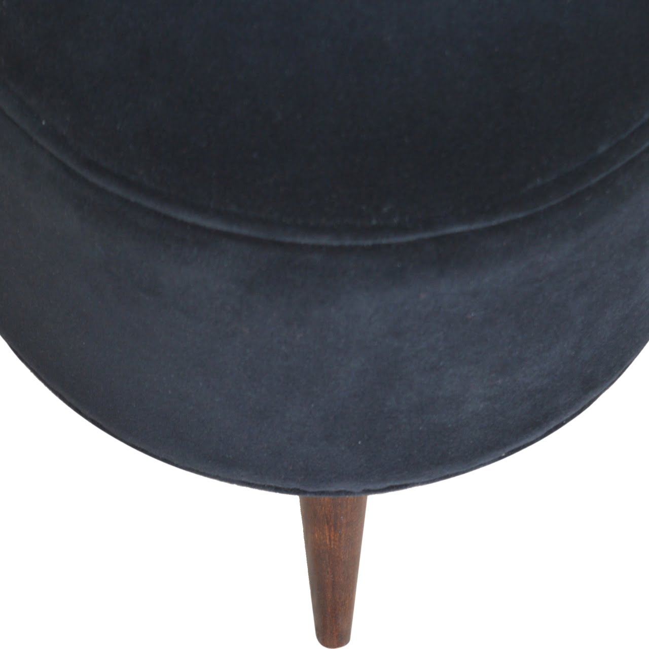 Cote Furniture | Velvet Nordic Style Footstool - Black  Footstools IN819