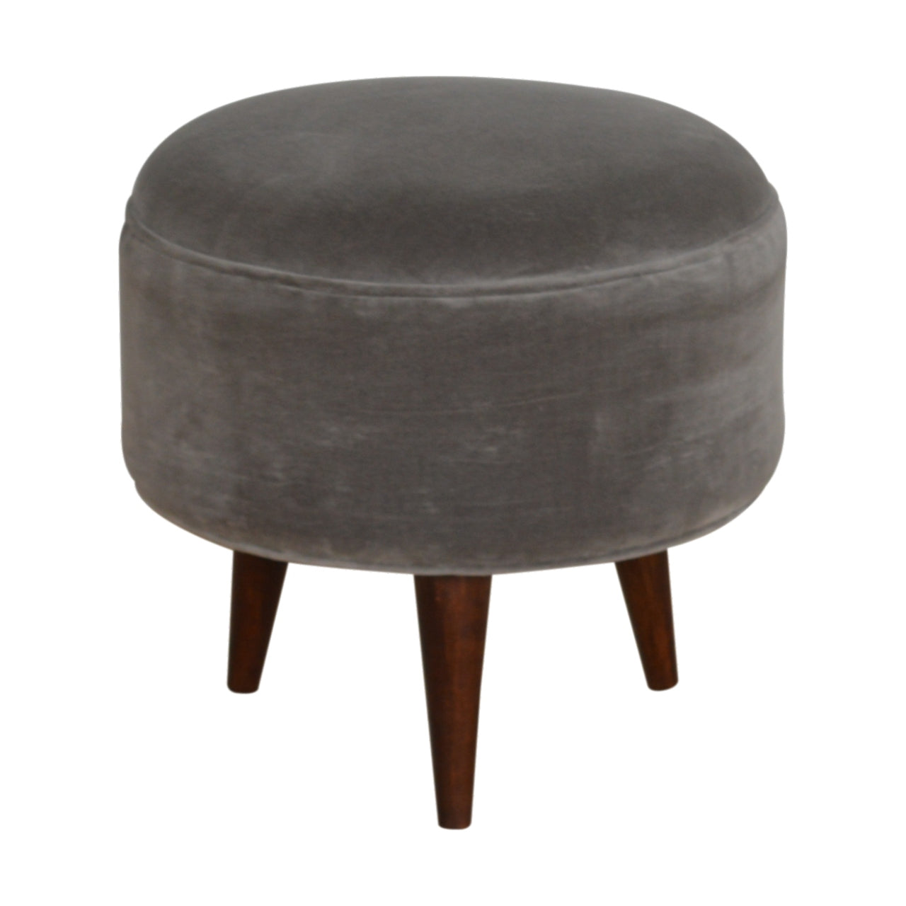 Cote Furniture | Velvet Nordic Style Footstool - Grey  Footstools IN821