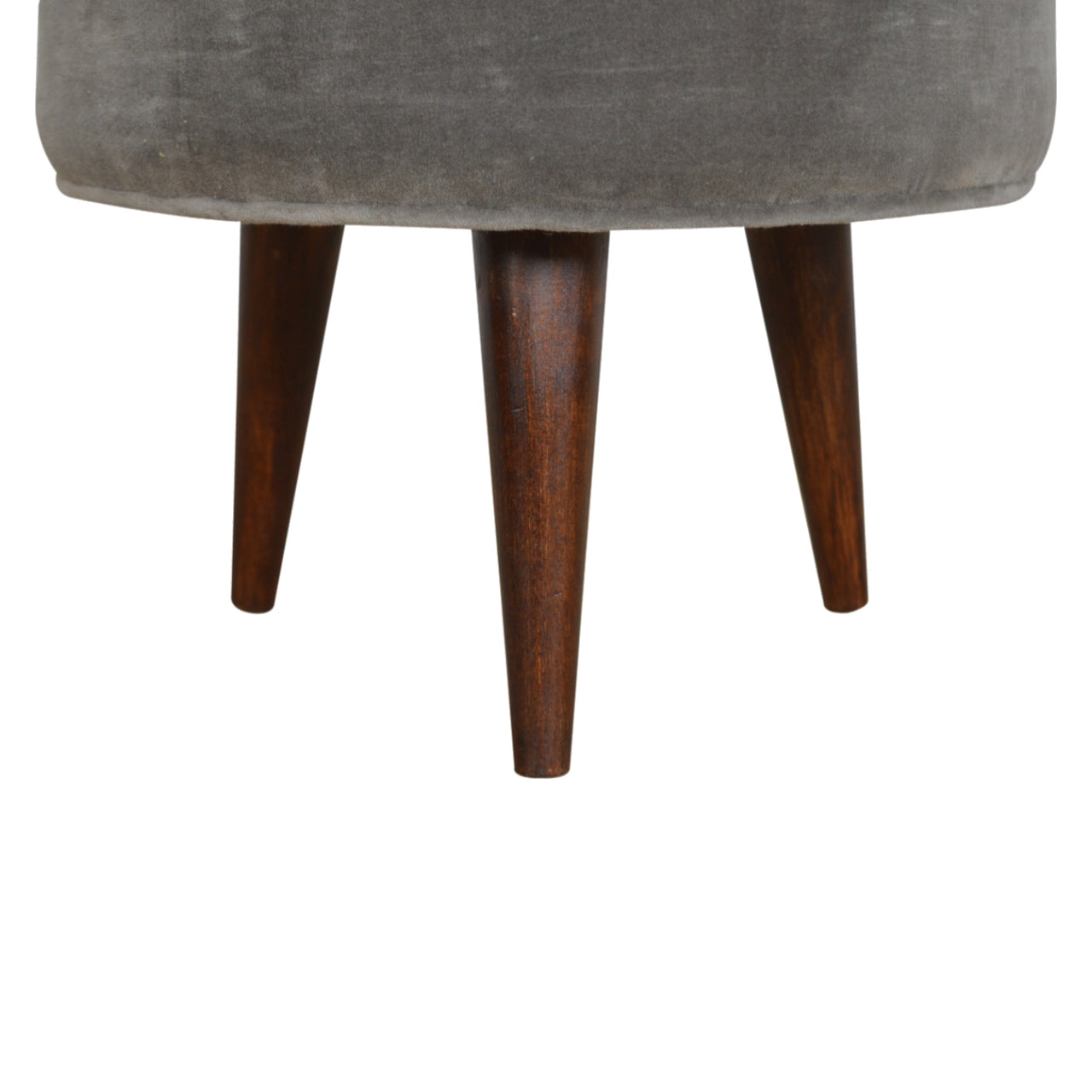 Cote Furniture | Velvet Nordic Style Footstool - Grey  Footstools IN821