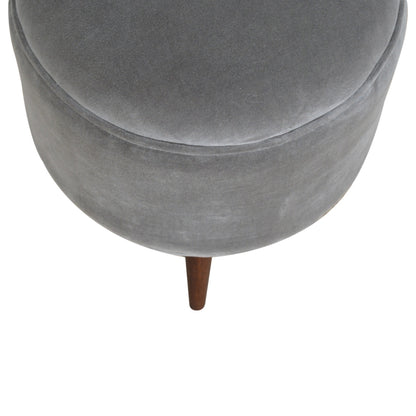 Cote Furniture | Velvet Nordic Style Footstool - Grey  Footstools IN821