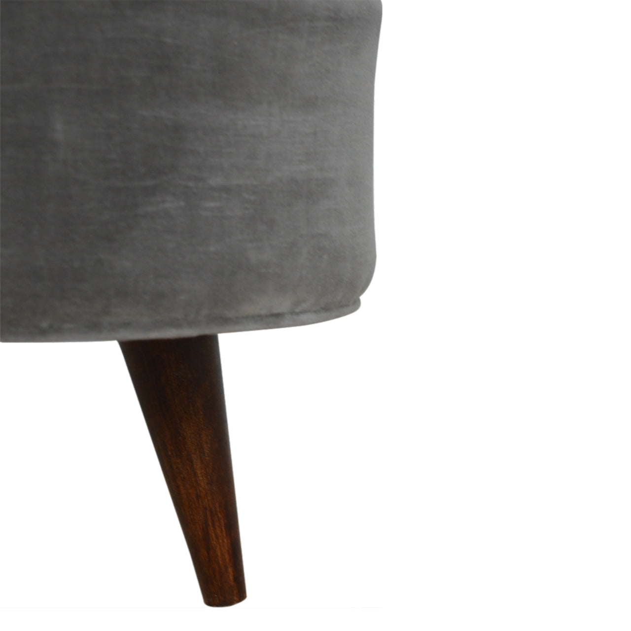 Cote Furniture | Velvet Nordic Style Footstool - Grey  Footstools IN821