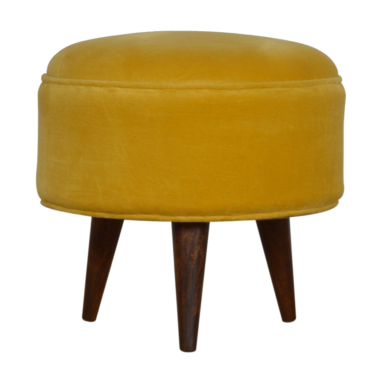 Cote Furniture | Velvet Nordic Footstool - Mustard  Footstools IN823