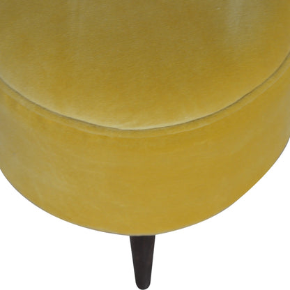 Cote Furniture | Velvet Nordic Footstool - Mustard  Footstools IN823