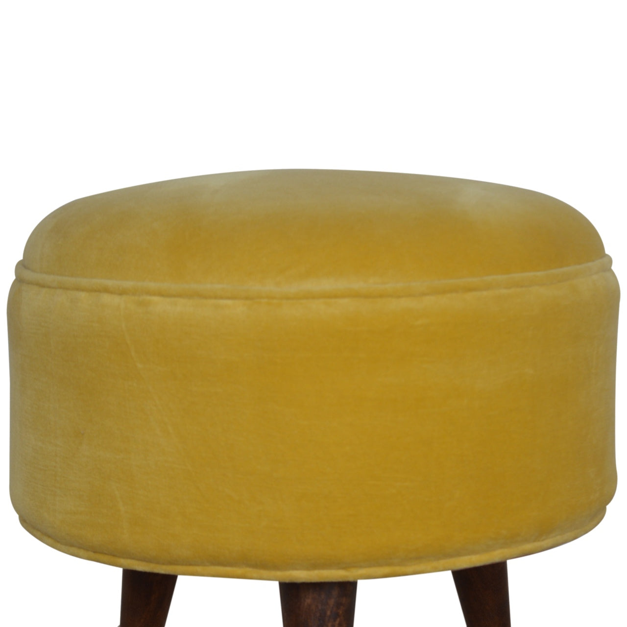 Cote Furniture | Velvet Nordic Footstool - Mustard  Footstools IN823