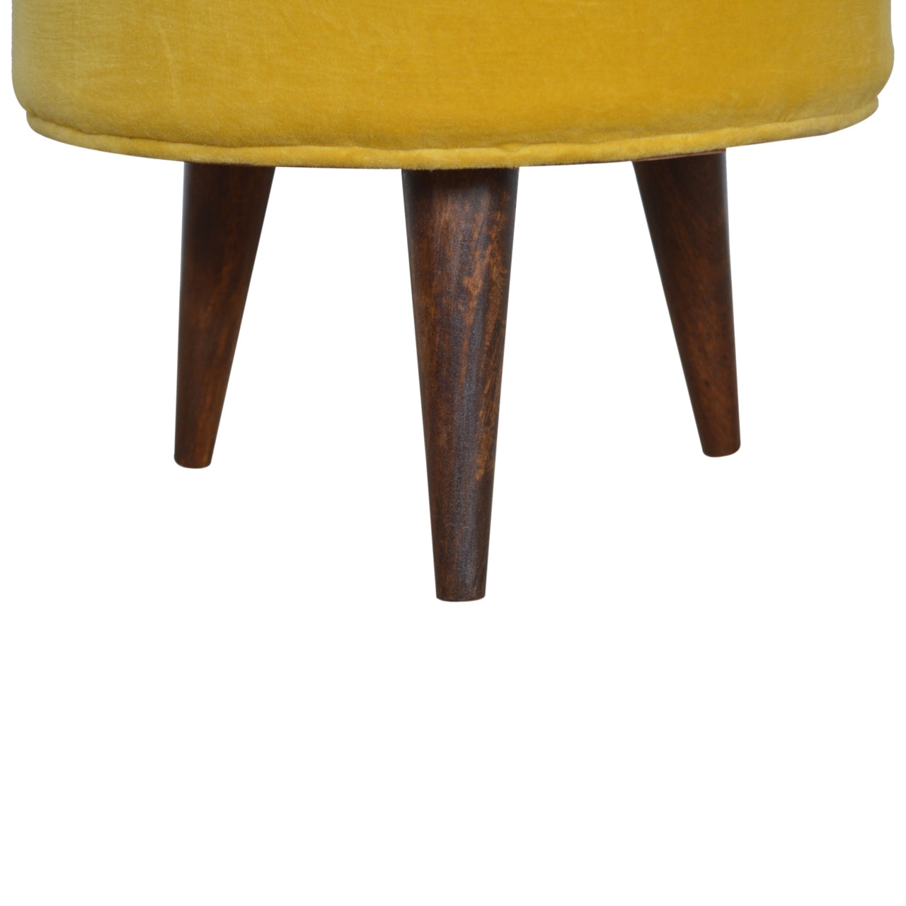 Cote Furniture | Velvet Nordic Footstool - Mustard  Footstools IN823