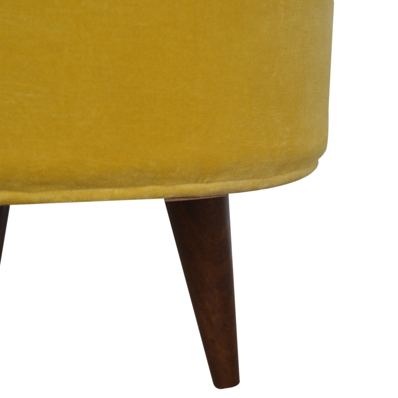 Cote Furniture | Velvet Nordic Footstool - Mustard  Footstools IN823