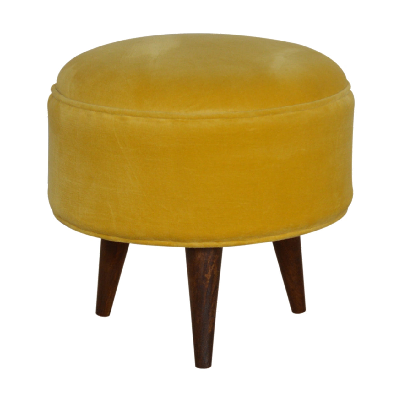 Cote Furniture | Velvet Nordic Footstool - Mustard  Footstools IN823