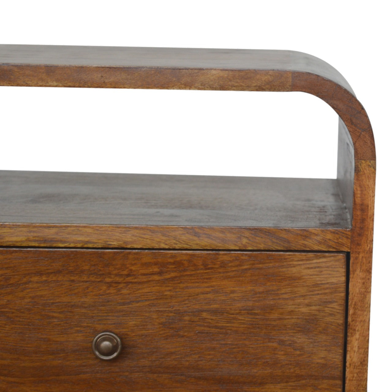 Cote Furniture | Curve 2 Drawer Bedside Table - Chestnut  Bedside Tables IN892