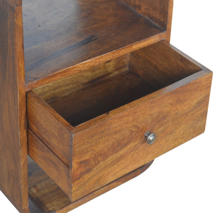 Cote Furniture | Curve 2 Drawer Bedside Table - Chestnut  Bedside Tables IN892