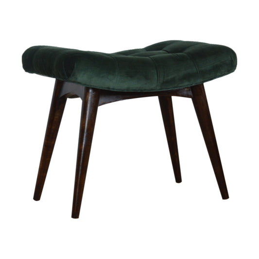 Cote Furniture | Velvet Curve Bench - Emerald  Hallway Seating & Storage, Accent Chairs & Armchairs IN932