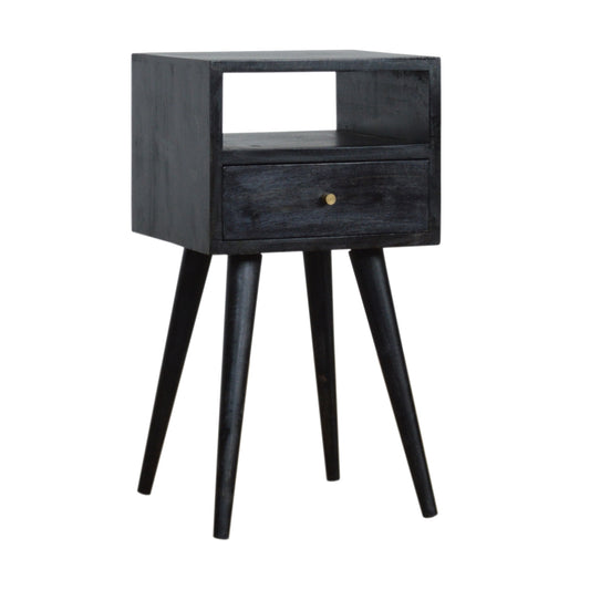 Cote Furniture | Small Bedside Table - Black Ash Compact, Bedside Tables IN967