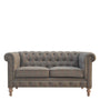 Chesterfield 2 Seater Sofa - Multi Tweed