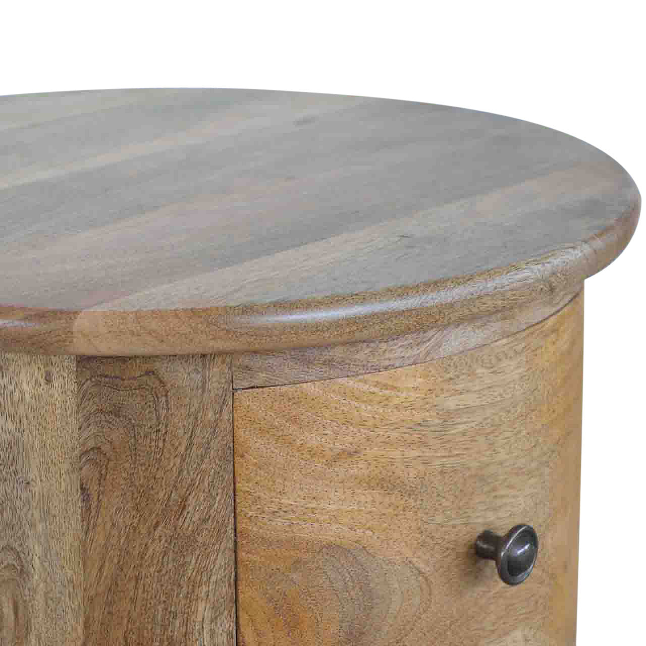 Cote Furniture | Drum Bedside Table 3 Drawer - Oak Bedside Tables IN015