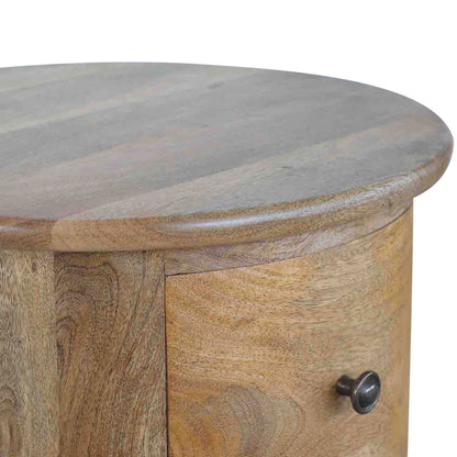 Cote Furniture | Drum Bedside Table 3 Drawer - Oak Bedside Tables IN015