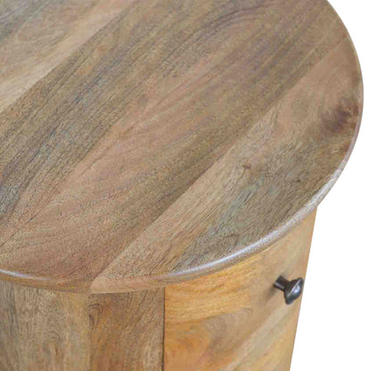 Cote Furniture | Drum Bedside Table 3 Drawer - Oak Bedside Tables IN015