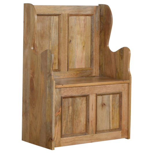 Cote Furniture | Monks Storage Bench Small - Oak Compact, Hallway Seating & Storage IN073