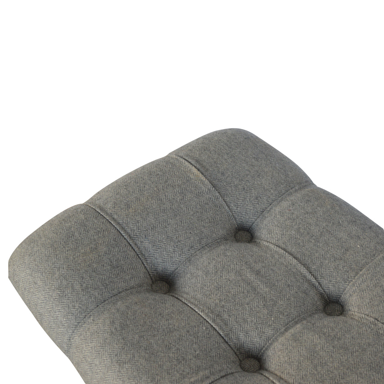 Cote Furniture | Curved Grey Tweed Bench - Classic Grey Hallway Seating & Storage, Accent Chairs & Armchairs IN146