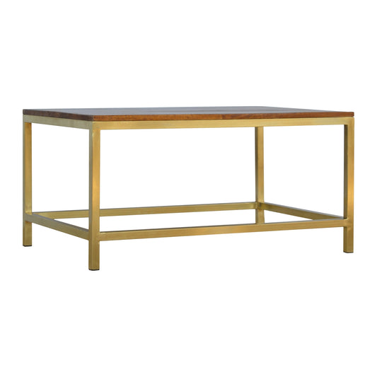 Cote Furniture | Rectangle Coffee Table - Gold Coffee Tables IN244