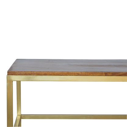 Cote Furniture | Rectangle Coffee Table - Gold Coffee Tables IN244