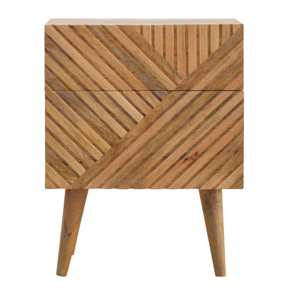 Cote Furniture | Lille Bedside Table 2 Drawer - Oak Lille, Bedside Tables IN247