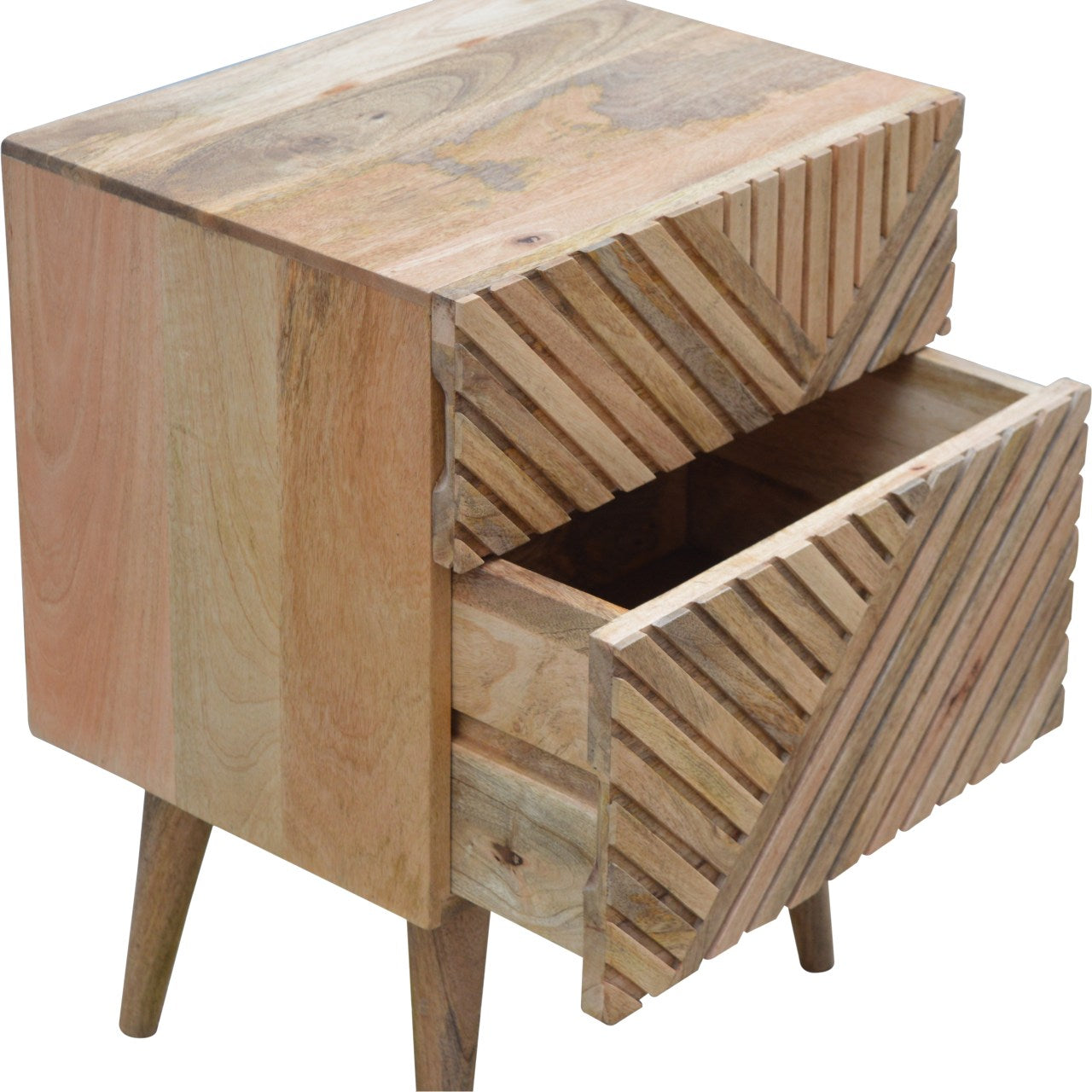 Cote Furniture | Lille Bedside Table 2 Drawer - Oak Lille, Bedside Tables IN247