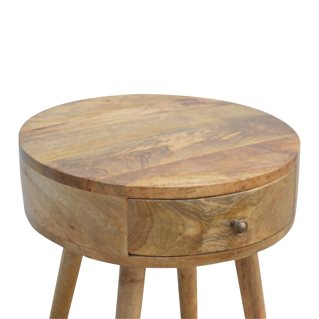 Cote Furniture | Nordic Circular Shaped Bedside Table - Oak Bedside Tables IN323