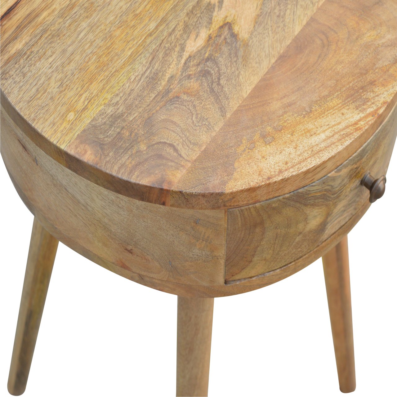 Cote Furniture | Nordic Circular Shaped Bedside Table - Oak Bedside Tables IN323