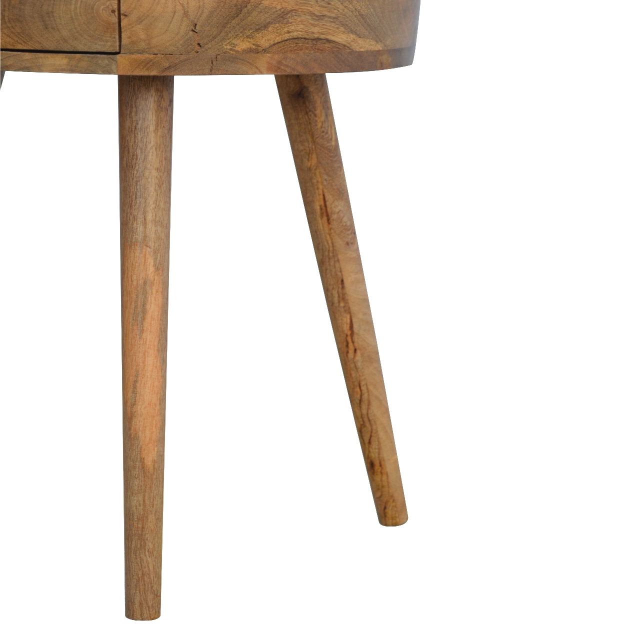 Cote Furniture | Nordic Circular Shaped Bedside Table - Oak Bedside Tables IN323