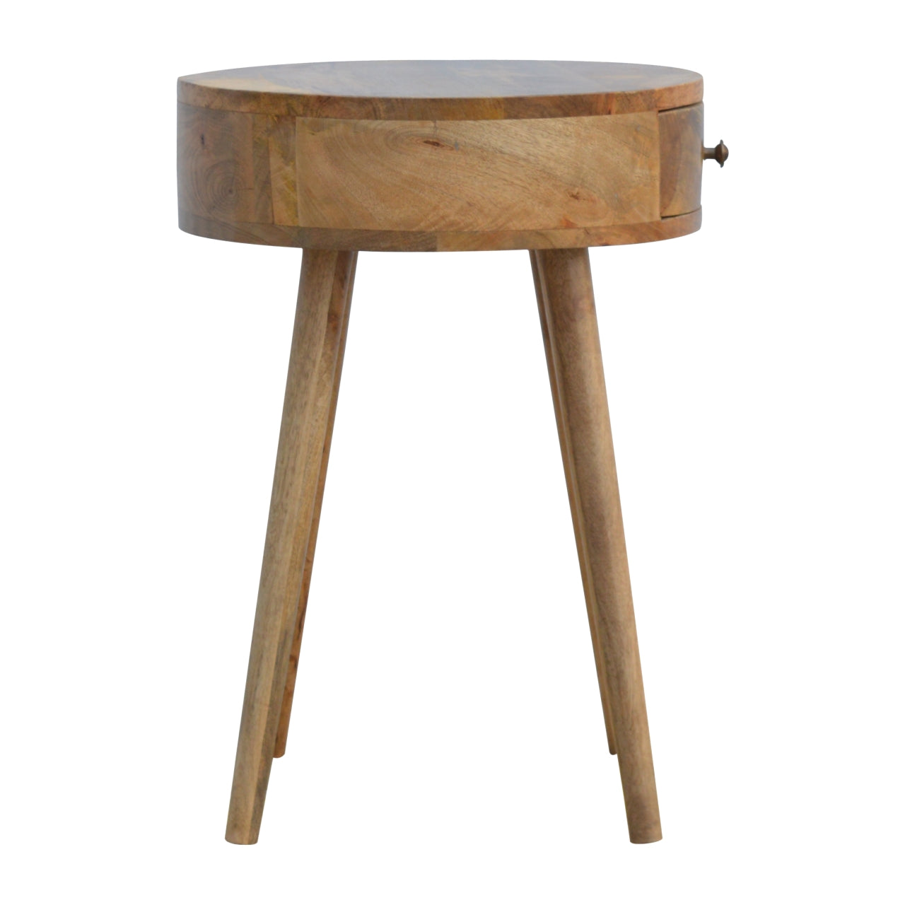 Cote Furniture | Nordic Circular Shaped Bedside Table - Oak Bedside Tables IN323