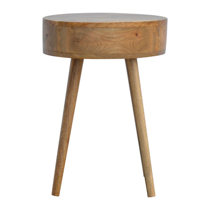 Cote Furniture | Nordic Circular Shaped Bedside Table - Oak Bedside Tables IN323