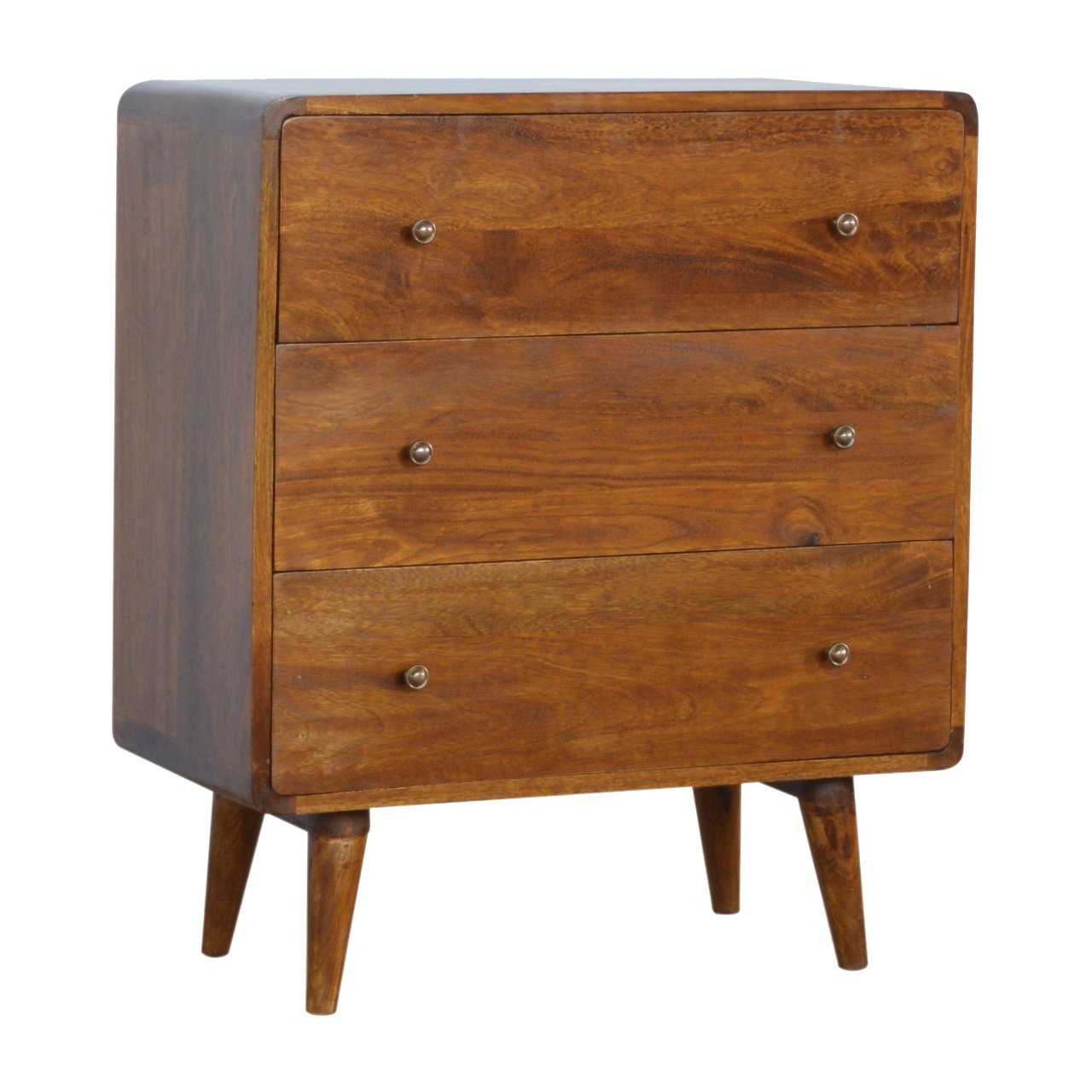 Cote Furniture | Curved Chest of Drawers - Chestnut Chest of Drawers IN352