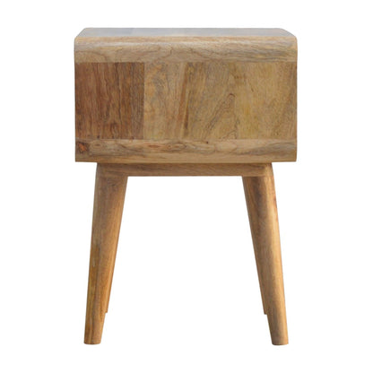 Cote Furniture | Curved Open Bedside Table - Oak Curved, Bedside Tables IN361