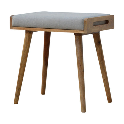 Cote Furniture | Tweed Tray Style Footstool - Grey Footstools IN518