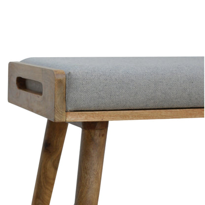 Cote Furniture | Tweed Tray Style Footstool - Grey Footstools IN518