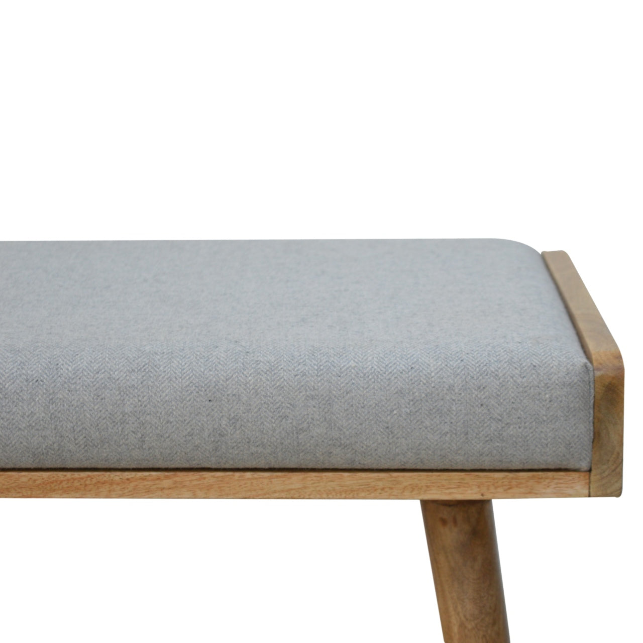 Cote Furniture | Tweed Tray Style Footstool - Grey Footstools IN518