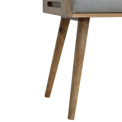 Cote Furniture | Tweed Tray Style Footstool - Grey Footstools IN518