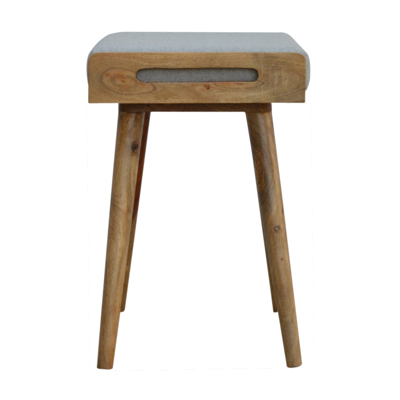 Cote Furniture | Tweed Tray Style Footstool - Grey Footstools IN518