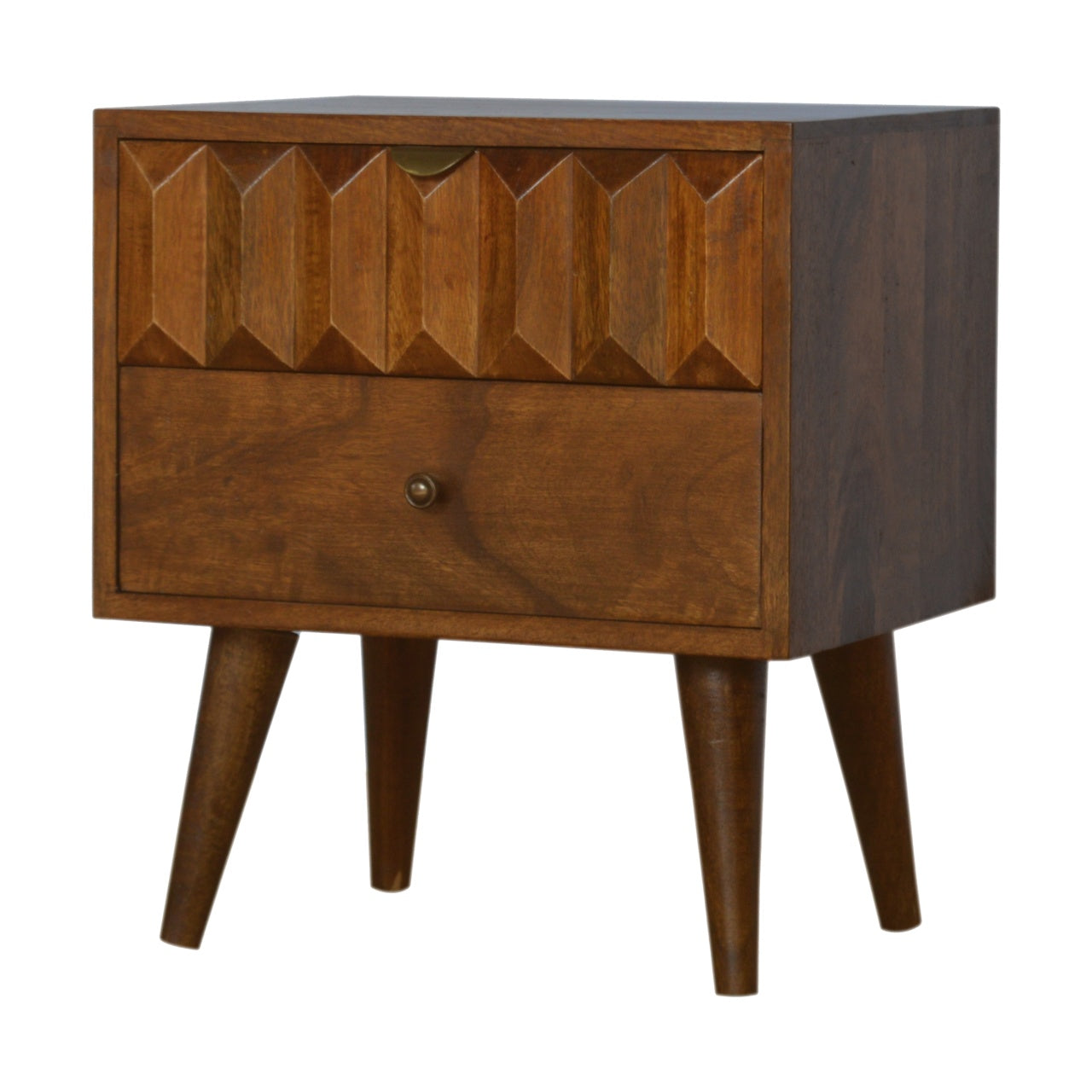 Cote Furniture | Prism Bedside Table - Chestnut Prism, Bedside Tables IN691