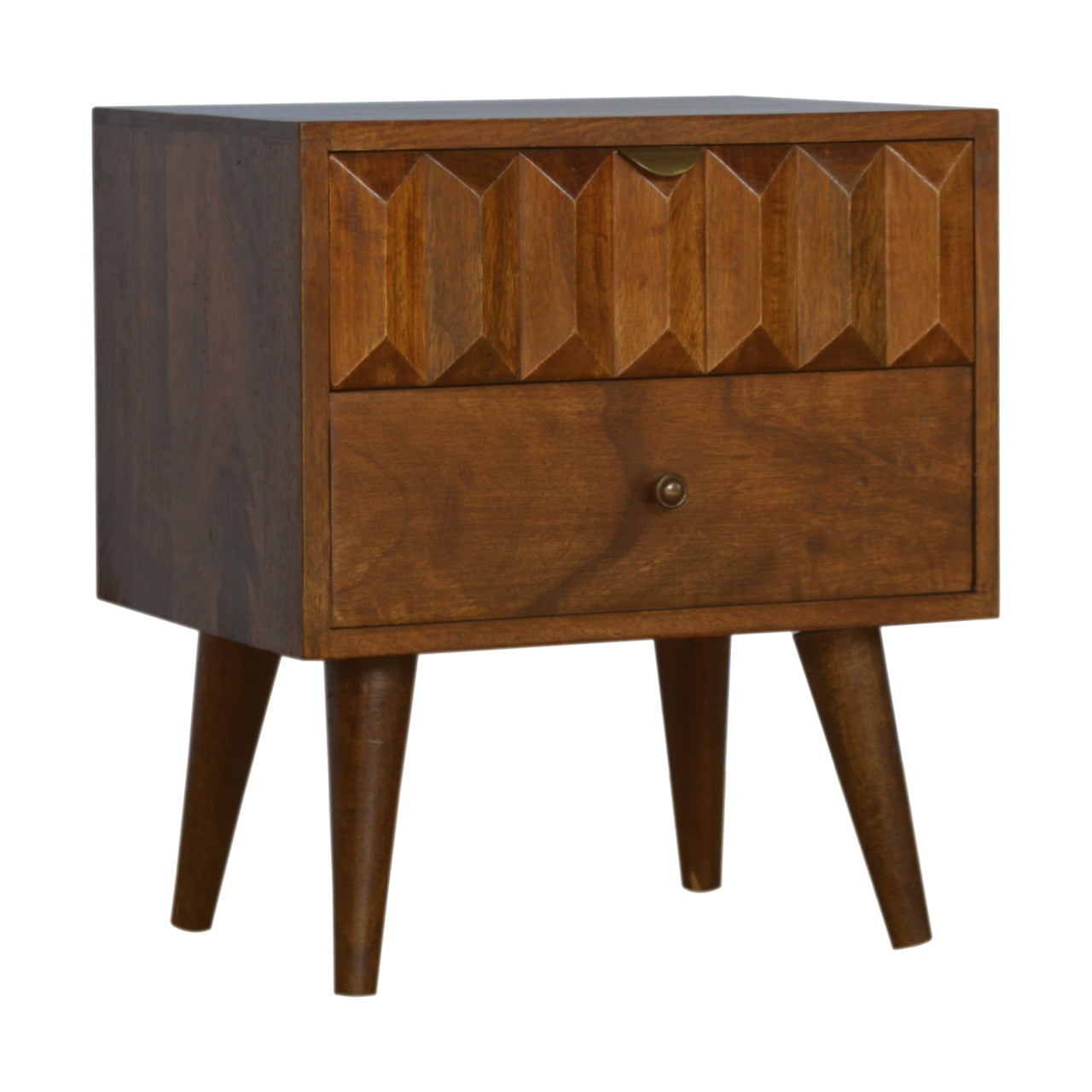 Cote Furniture | Prism Bedside Table - Chestnut Prism, Bedside Tables IN691