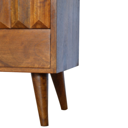 Cote Furniture | Prism Bedside Table - Chestnut Prism, Bedside Tables IN691