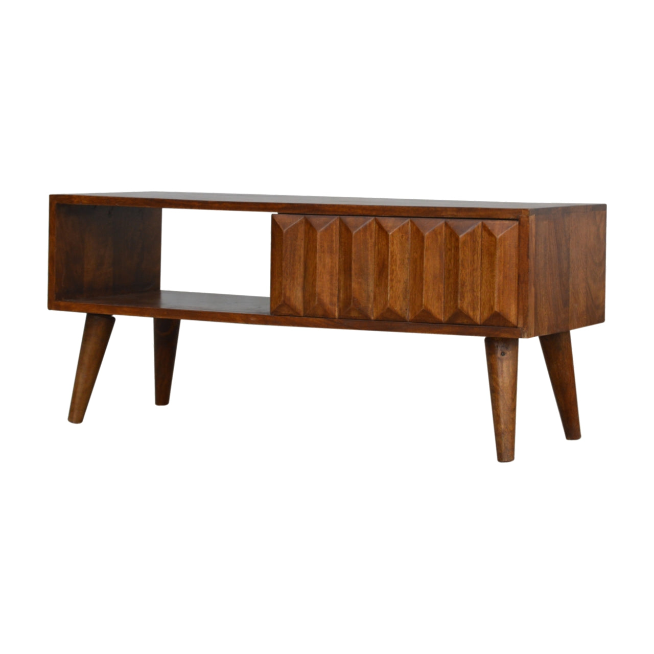 Cote Furniture | Prism Sliding TV Unit - Chestnut Prism, TV Stands IN695